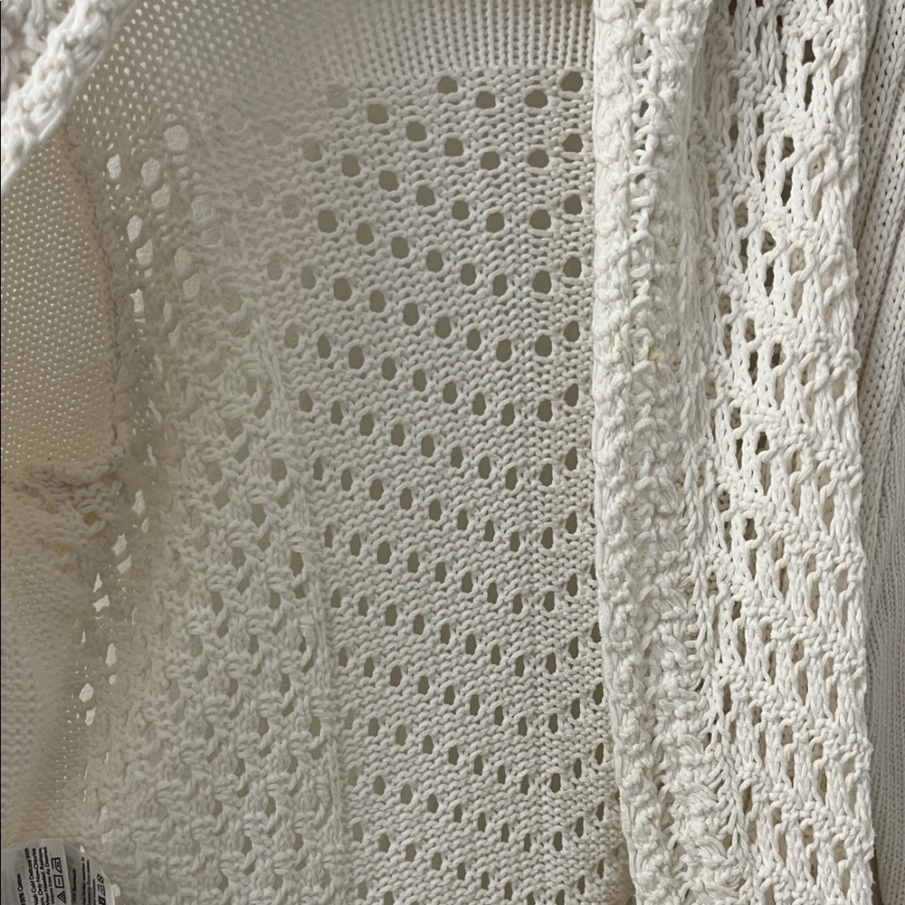 White Open-Front Sweater - Picture 3 of 5